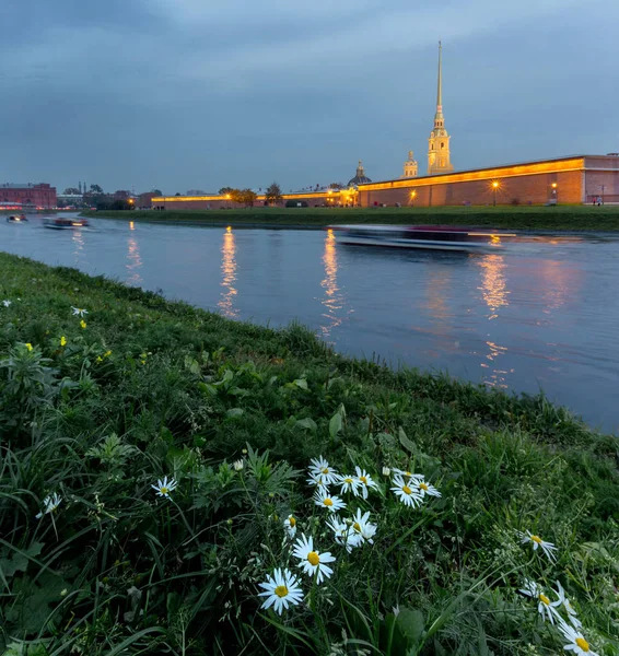 Panorama Över Petersburg Utsikt Över Fästningen Peter Och Paul Ryssland — Stockfoto