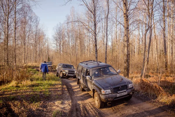 レニングラード地域 ロシア 2018 Suv ホバー オフロード レニングラード地域の ホバーは道路やスポーツ ユーティリティ車オフ小型四輪駆動車です — ストック写真