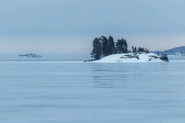 Ilha Lago Ladoga Carélia Rússia — Fotografia de Stock