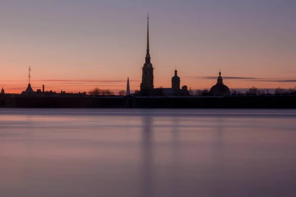 Widok Twierdzę Piotra Pawła Sankt Petersburgu Rosja — Zdjęcie stockowe