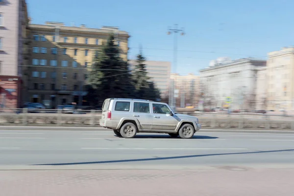 São Petersburgo Rússia Abril 2019 American Suv Jeep Commander Moskovsky — Fotografia de Stock