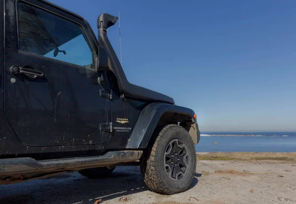 Golfo Finlândia Região Leningrado Rússia Abril 2019 Jeep Wrangler Costa — Fotografia de Stock