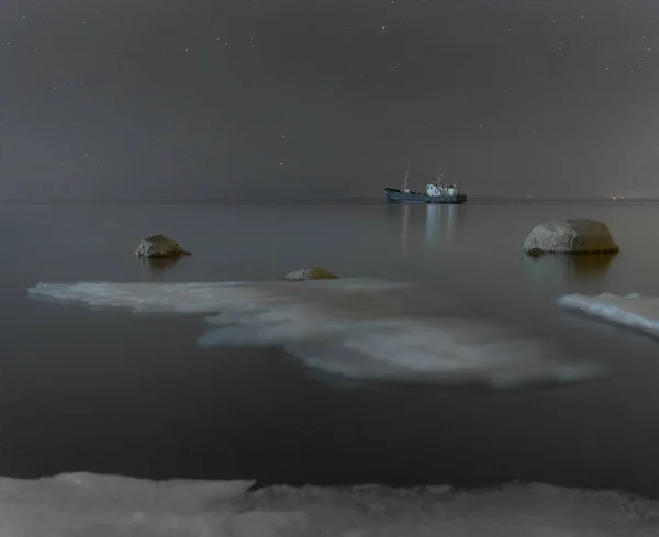 Рыбацкая Лодка Озере Ладога Карелия Россия — стоковое фото