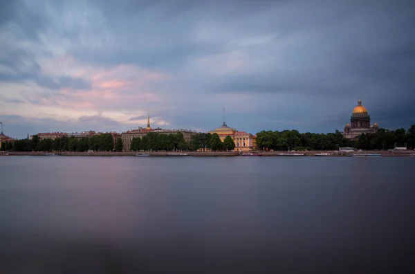 View Promenade Des Anglais Isaac Cathedral Petersburg Russia — Stock Photo, Image