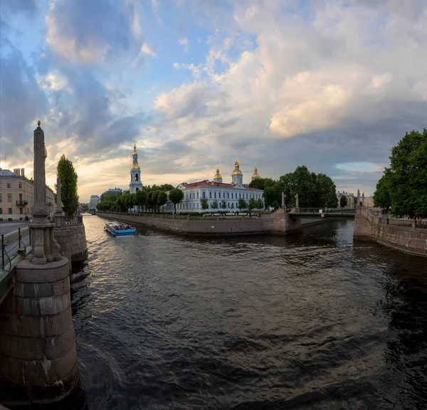 Klocktornet Nicholas Cathedral Petersburg Ryssland — Stockfoto