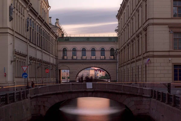 Hattyú Árokban Szentpétervár Központjától Oroszország — Stock Fotó