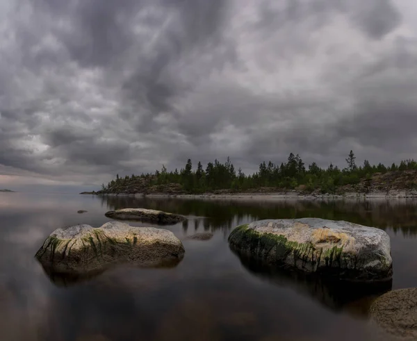 Podzim Jezera Ladoga Ostrovy Jezeře Ladoga Karelie Rusko — Stock fotografie