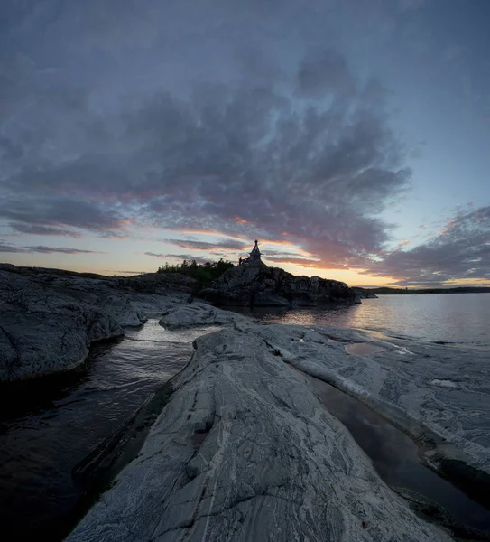 Autunno Sul Lago Ladoga Isole Nel Lago Ladoga Carelia Russia — Foto Stock
