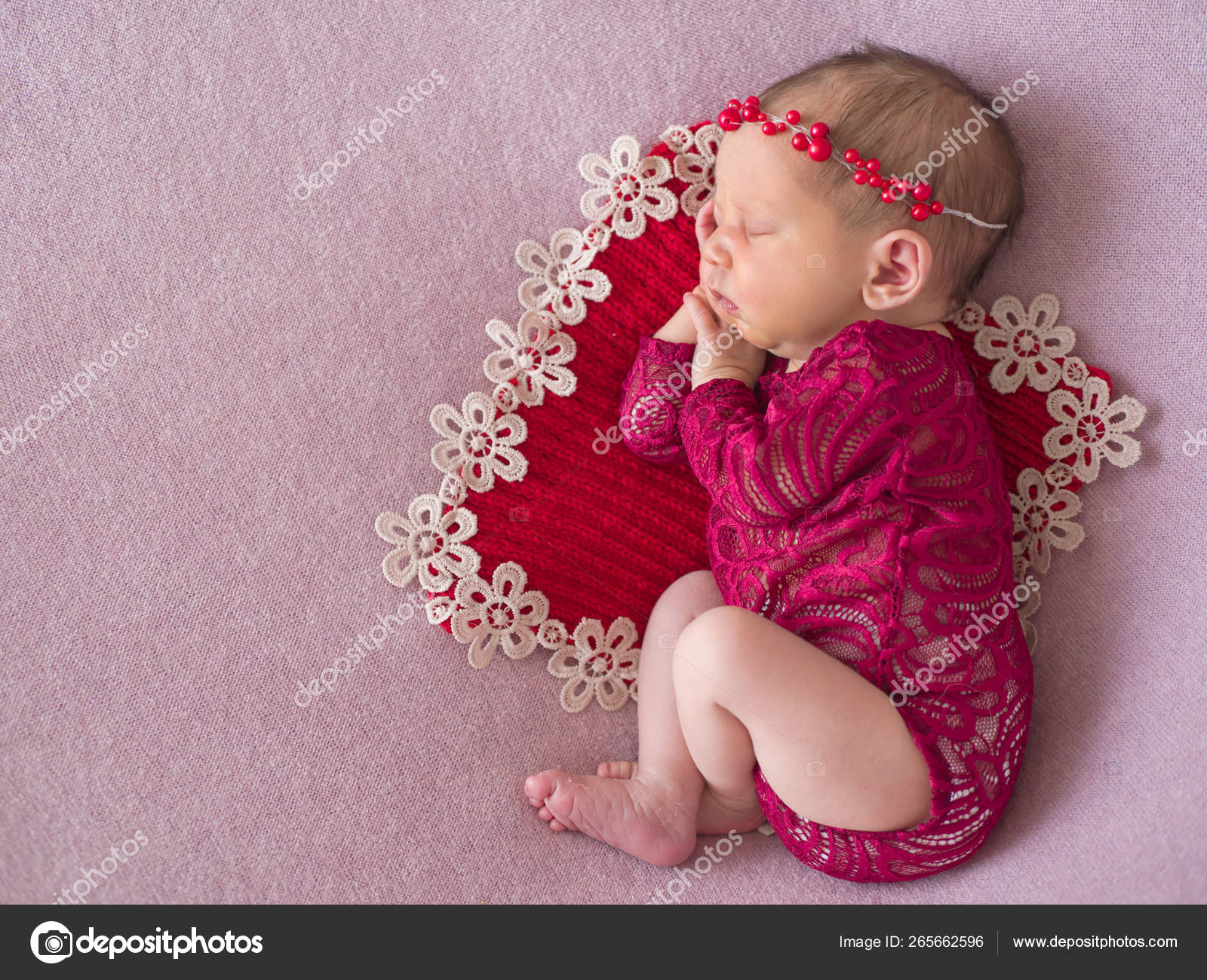 baby girl red headband