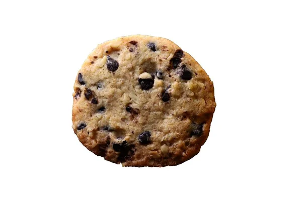 Galletas Con Chocolate Aisladas Sobre Fondo Blanco — Foto de Stock