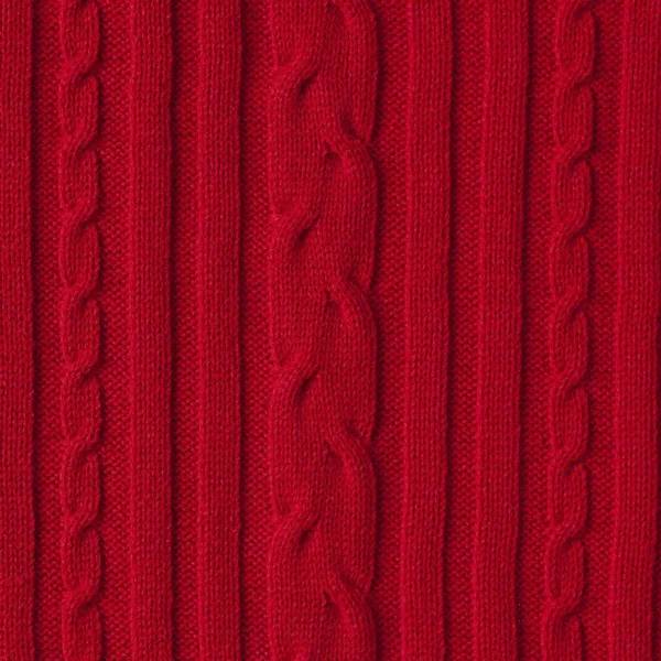 Tissu Tricot Rouge Texture Fond — Photo