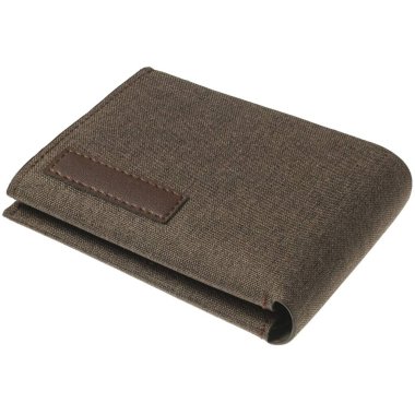 Kahverengi deri cüzdan beyaz arka planda