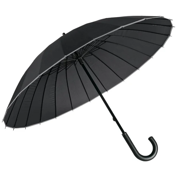 Guarda Chuva Preto Isolado Fundo Branco — Fotografia de Stock