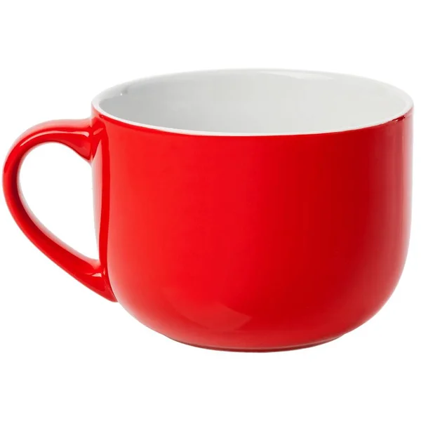 Red Ceramic Mug Isolated White Background — Stock Photo, Image