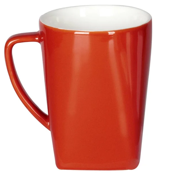 Red Ceramic Mug Isolated White Background — Stock Photo, Image