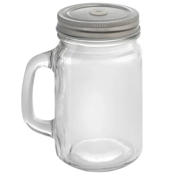 Glass Jar Cocktails White Background Royalty Free Stock Photos