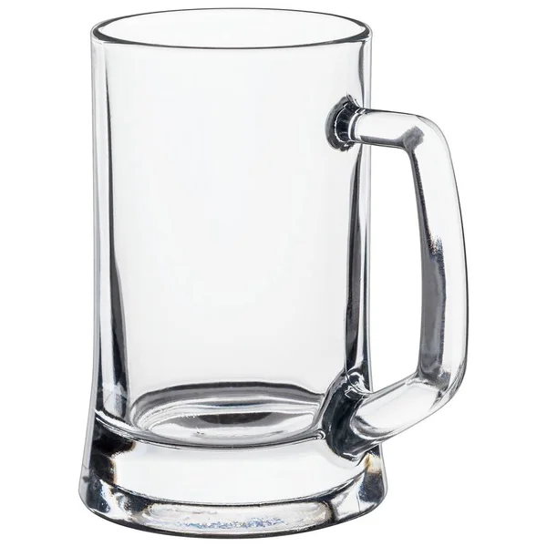 白い背景に隔離されたビールの空のガラス — ストック写真