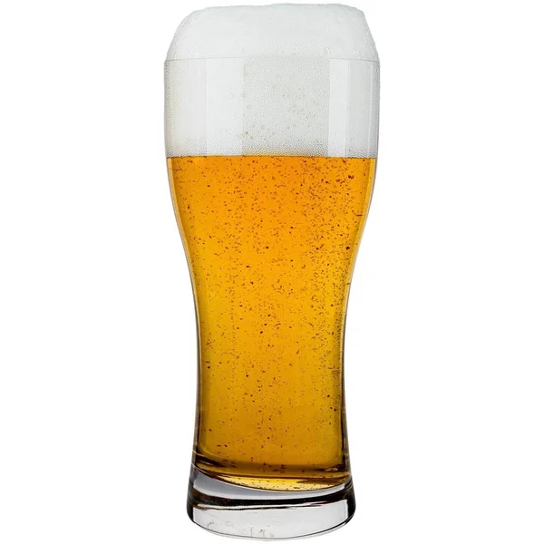Glass Light Beer Isolated White Background — Stock Photo, Image