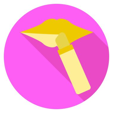 Vektör grafikleri, güzellik ve moda ikonu, makyaj sanatçısı. Düz tasarım.