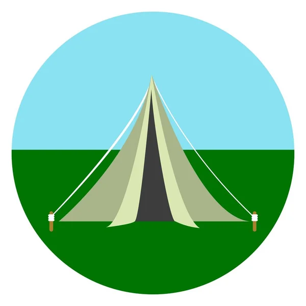 Graphiques Vectoriels Une Tente Pour Reposer Sur Herbe Verte Conception — Image vectorielle