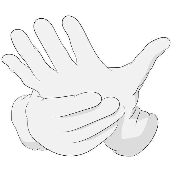 Vektorgrafiken Ziehen Medizinische Handschuhe Flache Bauweise — Stockvektor