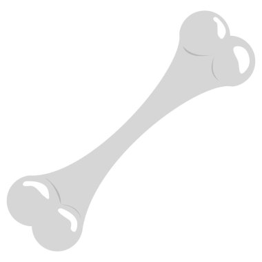 Vektör illüstrasyonu, izole edilmiş ikon, siyah arka planda köpek kemiği. Basit düz stil. Logo kavramı.