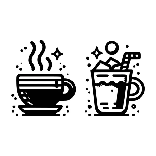 Tek renkli sade ve beyaz kahve illüstrasyonları modaya uygun asgari düzeyde. POD ürünleri, kafeden esinlenilmiş tasarımlar ve modern içecek sanatı için ideal.