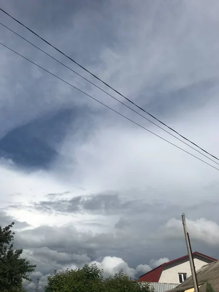 Cielo Fondo Con Nubes Oscuras Durante Temporada Lluvias — Foto de Stock