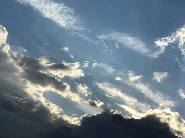 Nubes Paisaje Ciudad Contra Cielo — Foto de Stock
