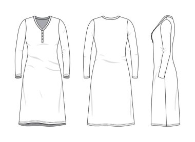 Boş giyim şablonları.