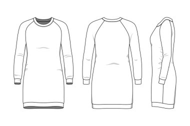 Simple outline drawing of sweetdress. clipart