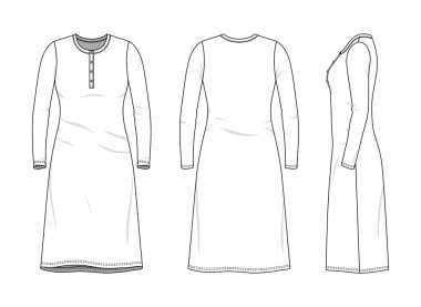 Boş giyim şablonları.