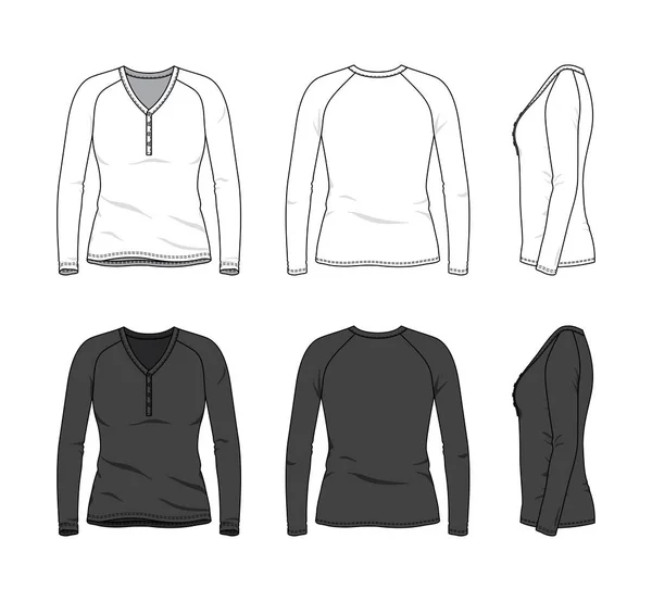 Plantillas de ropa en blanco . — Vector de stock