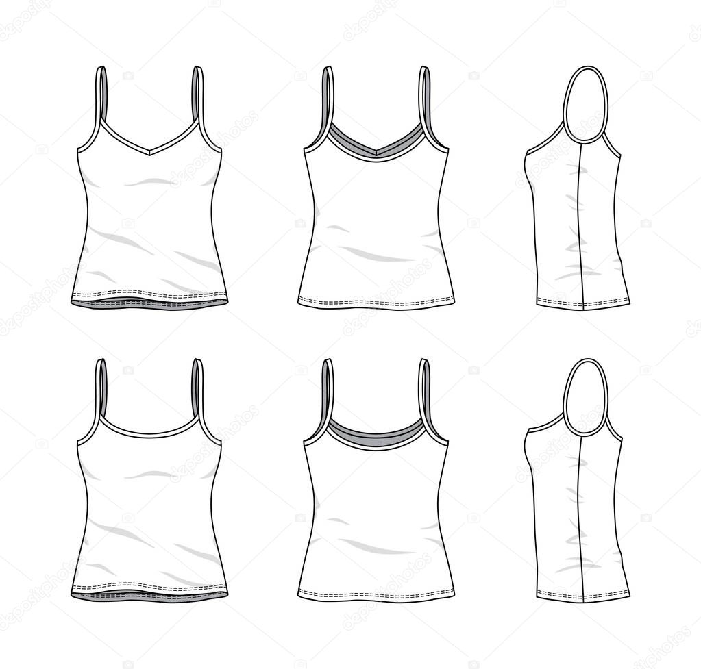 Blank clothing templates.
