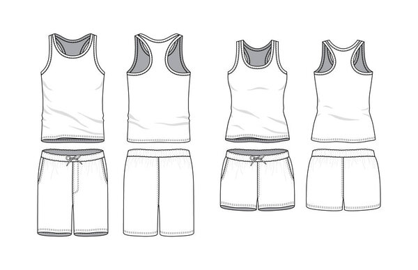 Blank clothing templates.