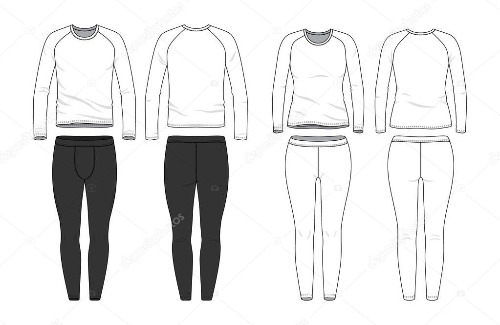 Blank clothing templates.