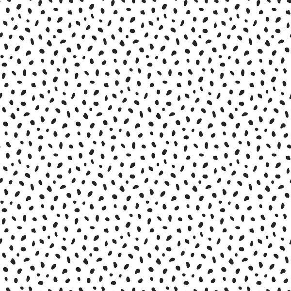 Modèle vectoriel sans couture avec des points noirs sur blanc. — Image vectorielle