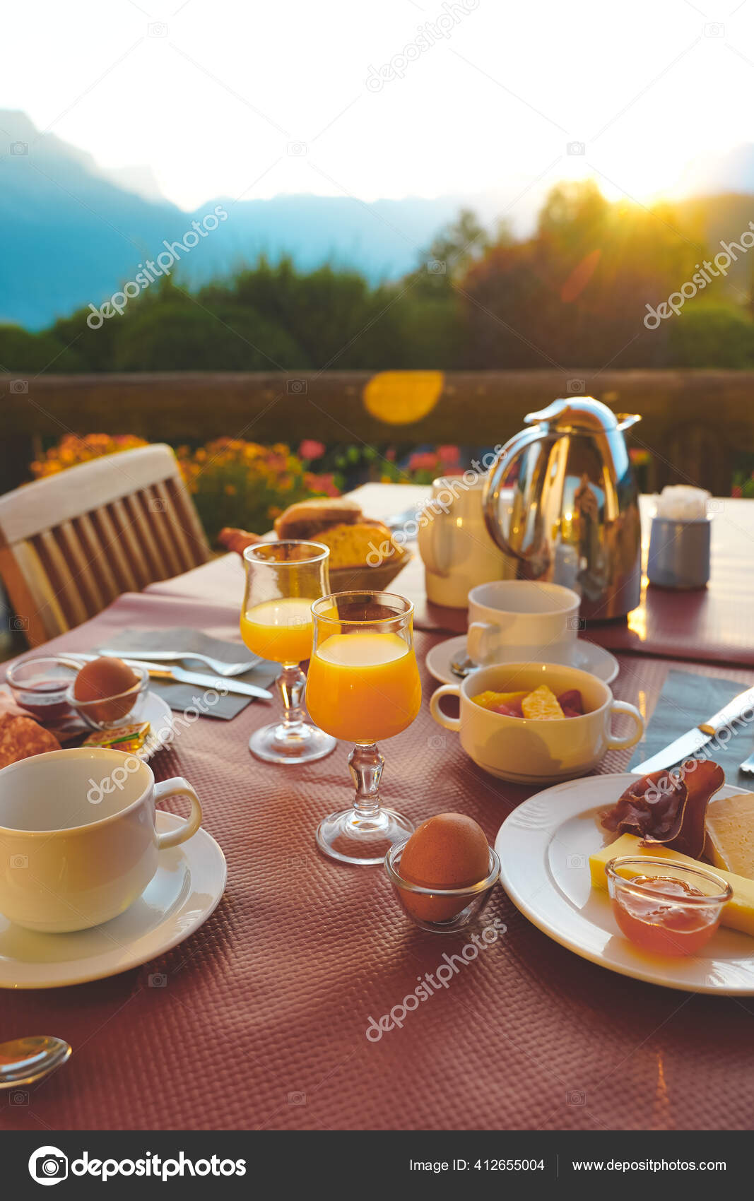 Beautiful breakfast sale table