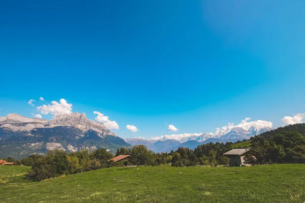 Uitzicht Mont Blanc Gletsjer Populaire Toeristische Attractie Schilderachtige Prachtige Scène — Stockfoto