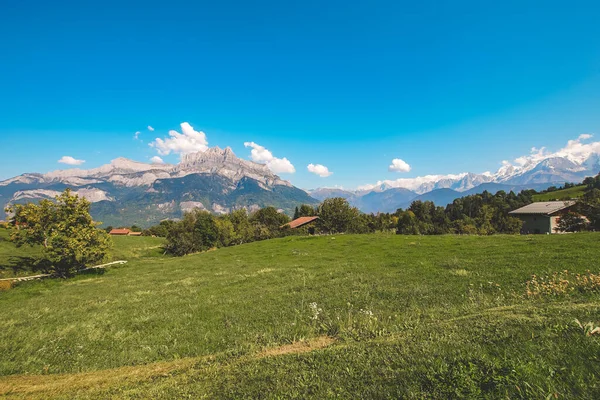 Uitzicht Mont Blanc Gletsjer Populaire Toeristische Attractie Schilderachtige Prachtige Scène — Stockfoto