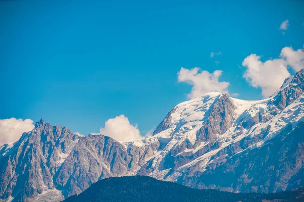 Blick Auf Den Mont Blanc Gletscher Beliebte Touristenattraktion Malerische Und — Stockfoto