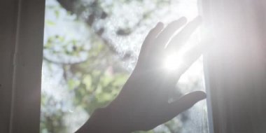 Evde güneş ışınları ve rahatlatıcı şeylerle oynayan sıradan ve güzel bir kadının eli. Senin sıran. Evdeki kızın rahat bir fotoğrafını çek. Evde yapayalnız bir genç. Geleceğini hayal ediyor ve düşünüyor..