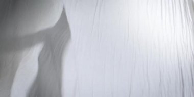 Rüzgâr beyaz perdeleri uçurdu. Rüzgâr hafifçe esiyordu. Güneş ışığı. 4 bin. Pencere dinlendirici ev sabahı