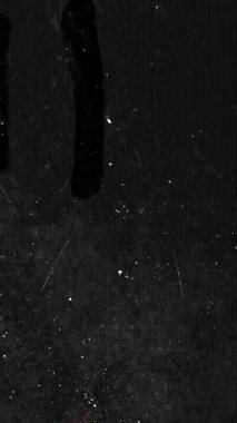 Dikey El Yapımı Fırça Grunge Üstüste Eski Film Görünümü. Yüksek kalite 4k görüntü