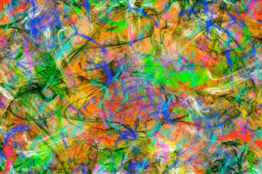 Parlak sanatsal sıçramalar. Soyut desen boyası. Modern fütürist tasarım. Çok renkli ve dinamik bir arkaplan. Yaratıcı grafik tasarımı için fraktal çizimler