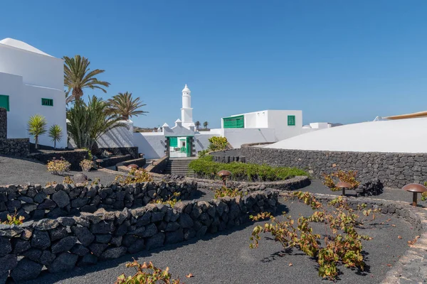 Uitzicht Het Monument Voor Boer Het Eiland Lanzarote Spanje — Stockfoto