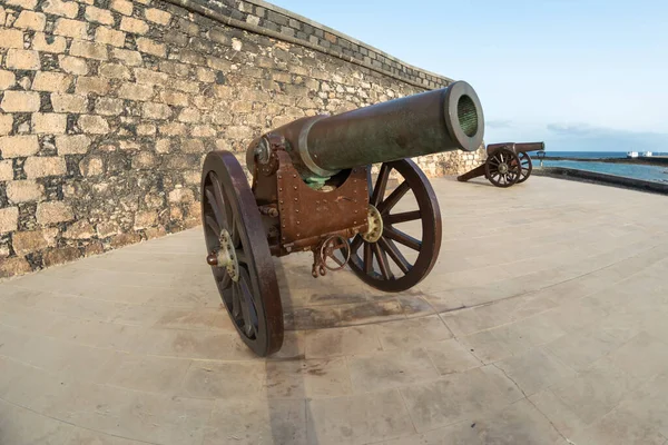 Arrecife 'deki San Gabriel Kalesi' nin görüntüsü, Lanzarote Adası, Kanarya Adaları, İspanya