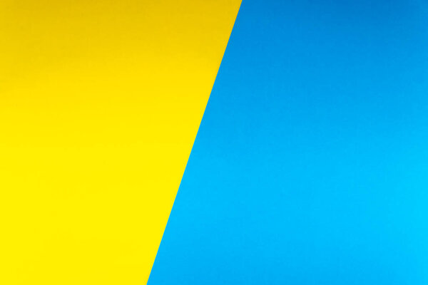 Colored paper. Blue, yellow color paper for background