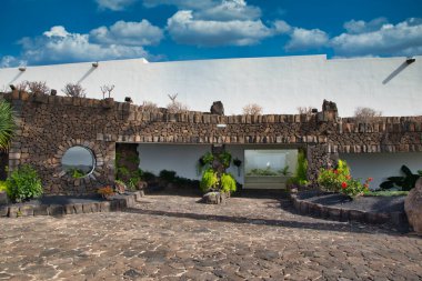 Lanzarote / İspanya - 30 Eylül 2020: Jameos del Agua, Lanzarote, Kanarya Adaları, İspanya