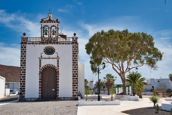 Piękny Obraz Kościoła Wyspie Lanzarote Wyspy Kanaryjskie Hiszpania — Zdjęcie stockowe